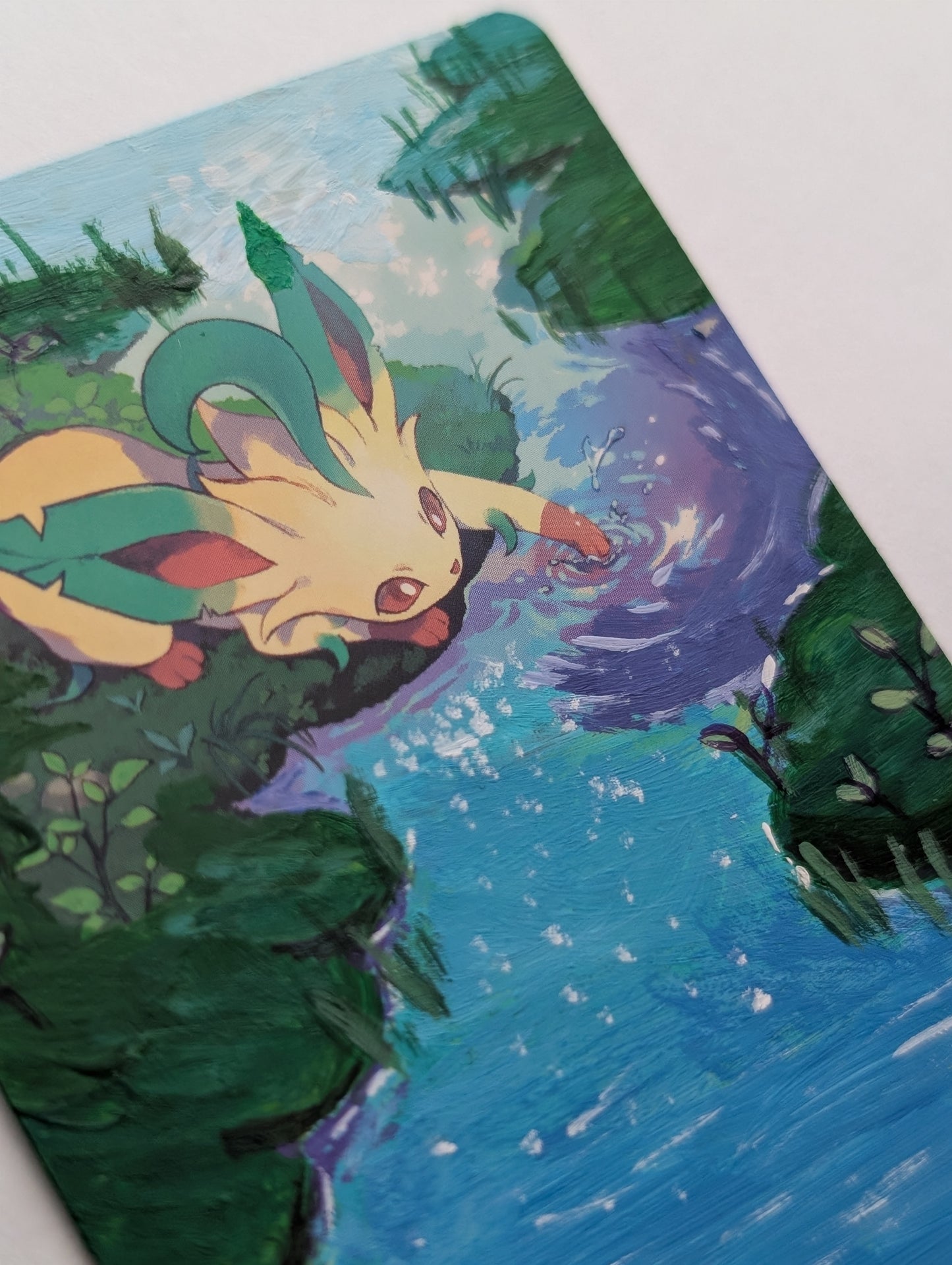 Leafeon Card Art Extended Painting