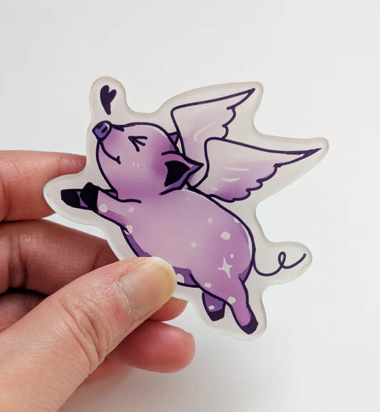 Squiggles the Flying Pig Pin