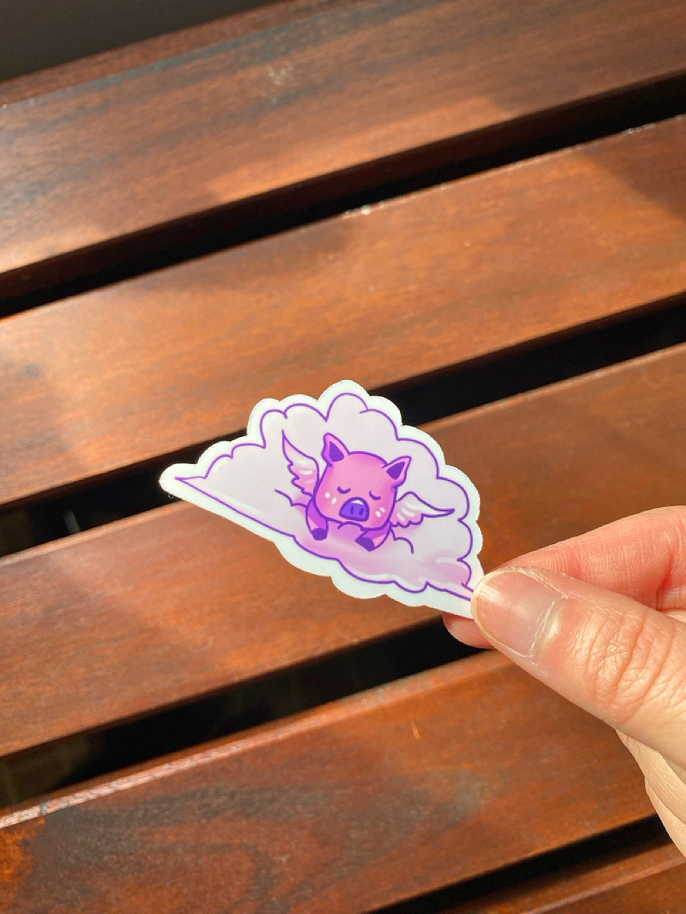 Flying Pig Sleeping Sticker