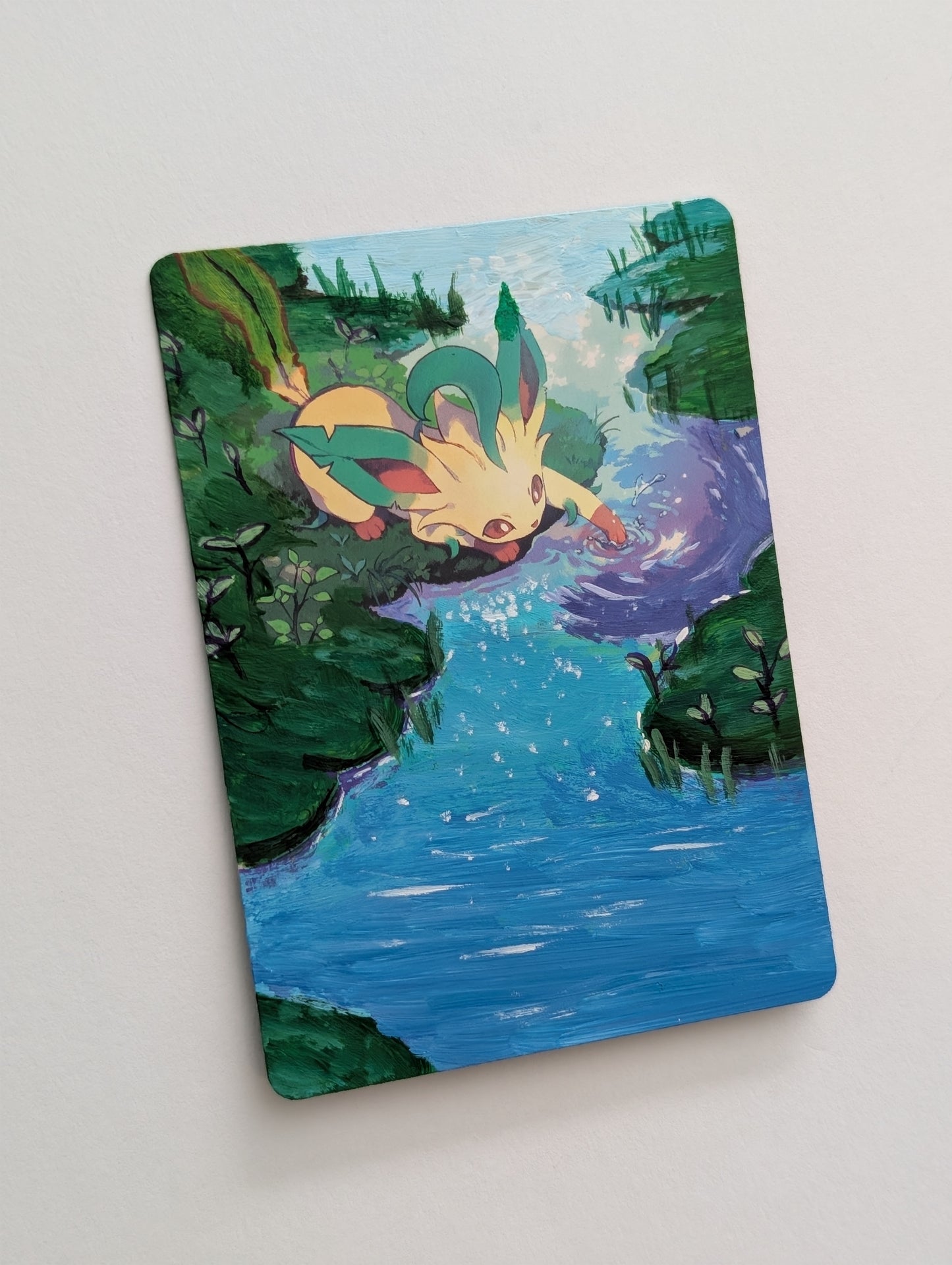 Leafeon Card Art Extended Painting